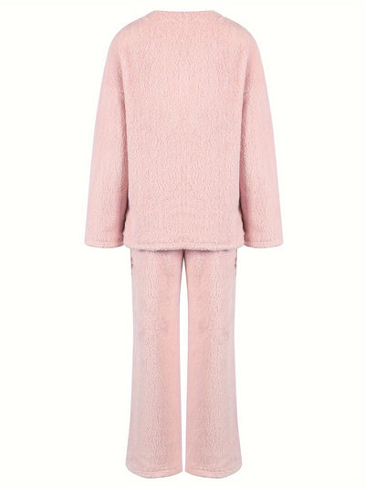 Melita - Cozy Elegant Women's V-Neck Set