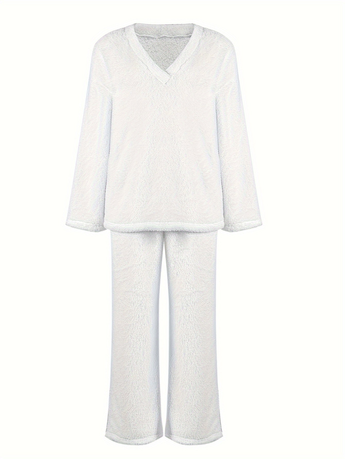 Melita - Cozy Elegant Women's V-Neck Set