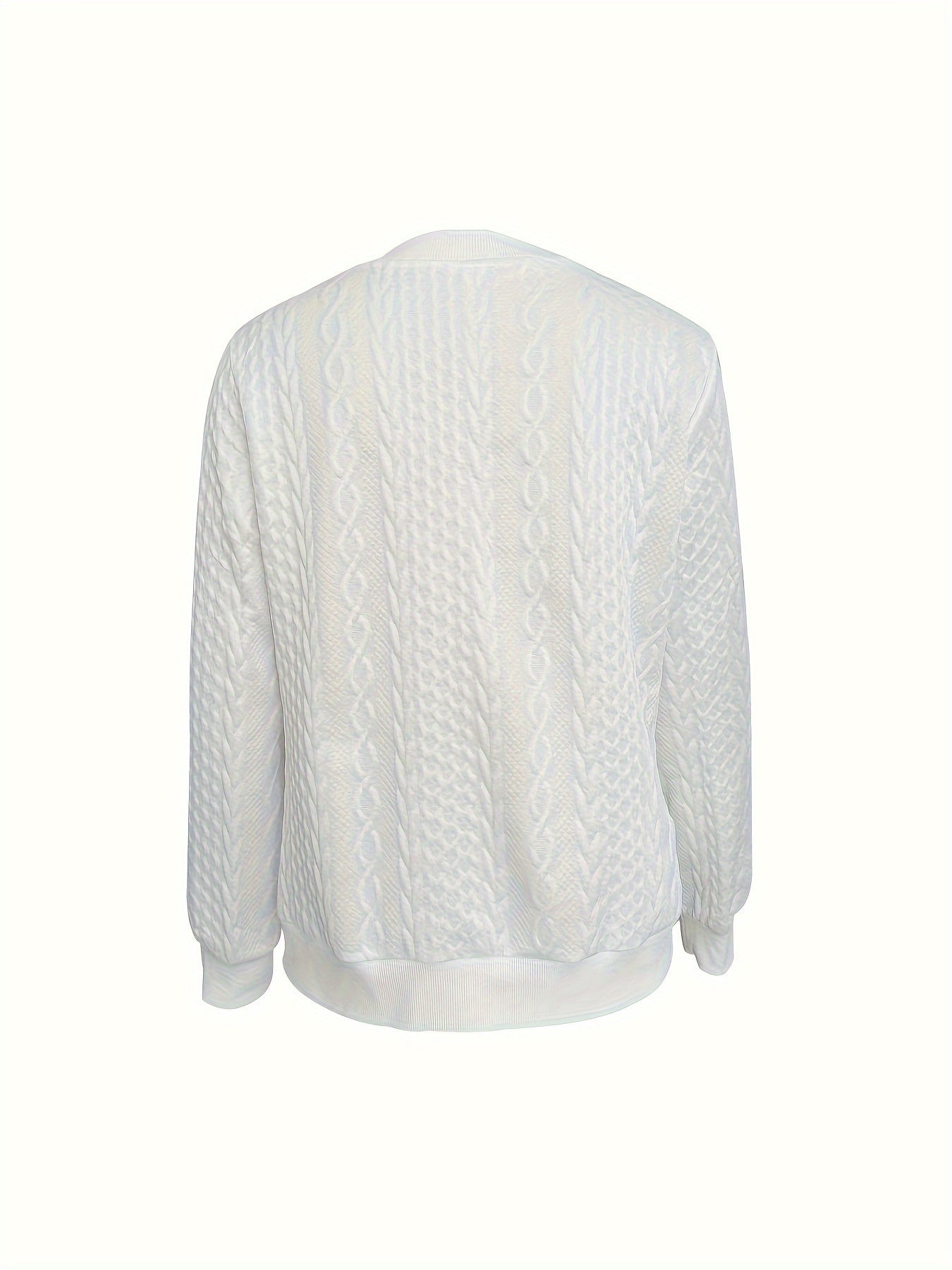 Heather - Casual Textured Zip Up Bomber Jacket