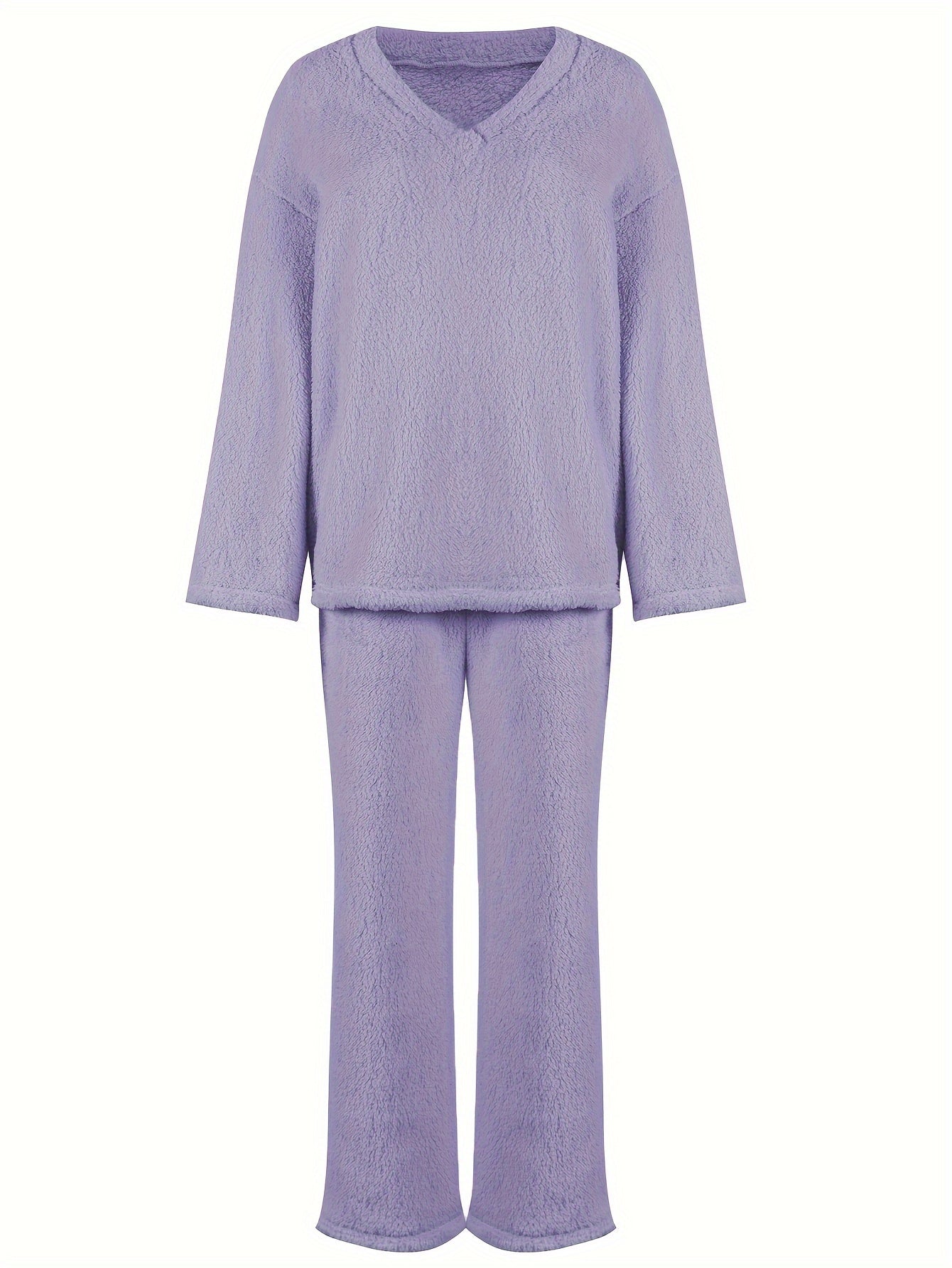 Melita - Cozy Elegant Women's V-Neck Set