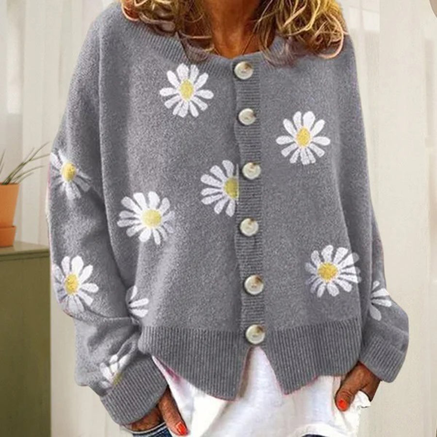 June - Knit Button-Up Cardigan
