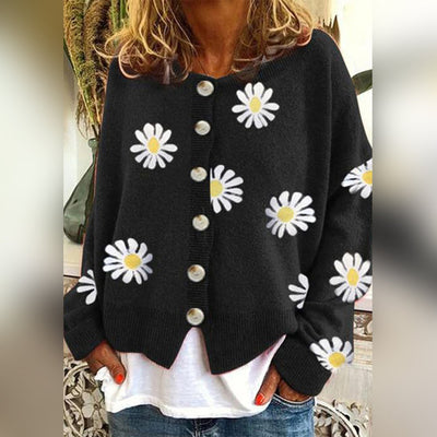 June - Knit Button-Up Cardigan