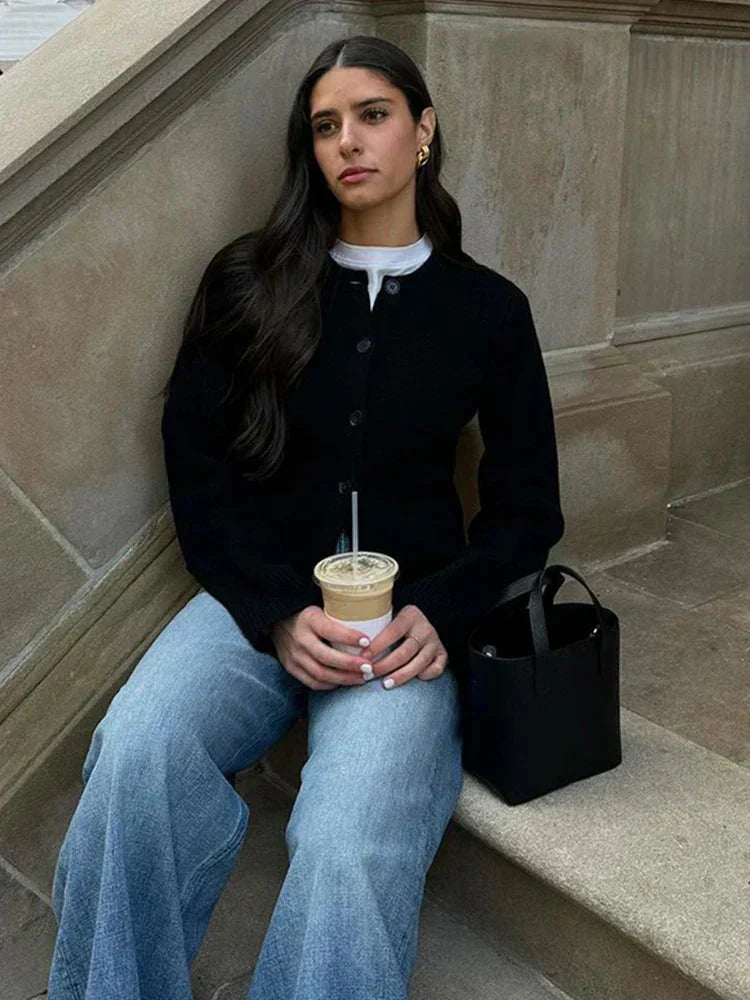Corey - Women Button-Up Knit Cardigan