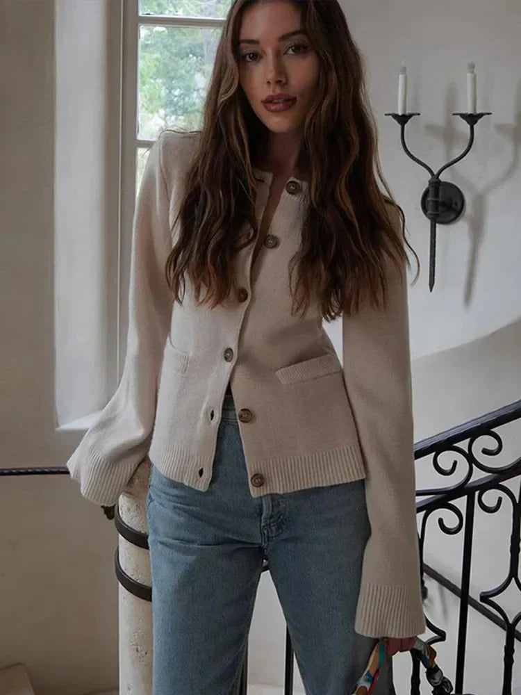 Corey - Women Button-Up Knit Cardigan