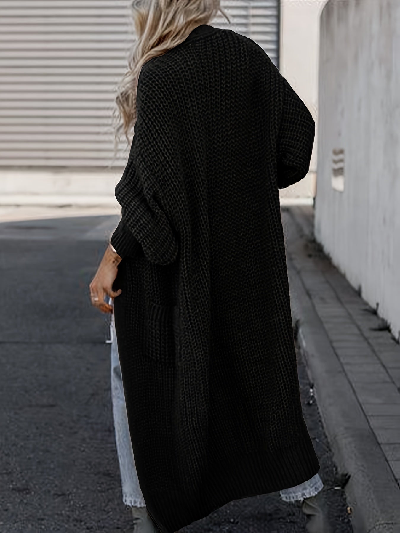 Nat - Elegant Chunky Knit Long Cardigan