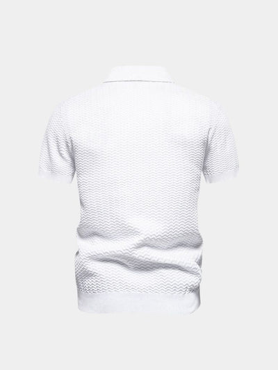 Classic Fit Quarter Zip Business Casual Short Sleeves Polo