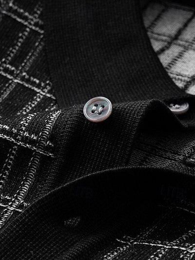 Classic Noir Knit Polo Shirt
