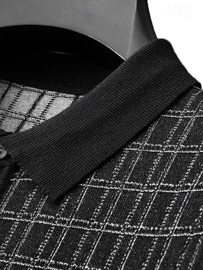 Classic Noir Knit Polo Shirt