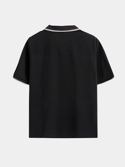 Timeless Black V-Neck Polo